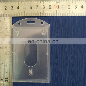 PP material clear hard plastic id card holder in vertical