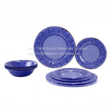 Hammered Round shape melamine dinnerware set