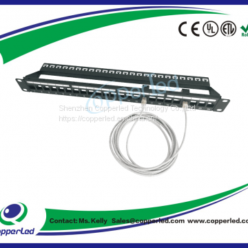 UTP Blank Patch Panel 24Port with back bar(Matt surface)