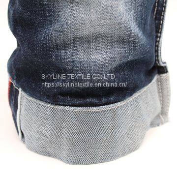 Broken Twill Denim Fabric  100% Cotton Selvedge Denim company  custom authentic denim fabric