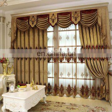 New Arrival Europe Luxurious Pattern embroidery voile sheer curtain for living room