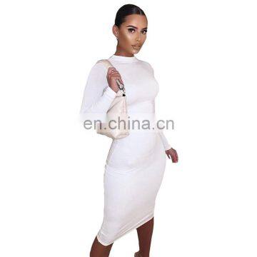 LAITE D2197 autumn&winter solid color women casual dresses ladies fashion bodycon sexy dresses