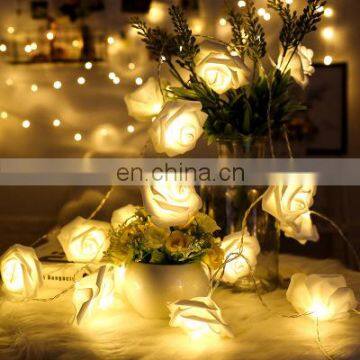 Battery Powered 2M/3M LED Rose Flower String Lights Holiday Valentine's Day Wedding Birthday Party Decor Garland photo-7