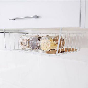 Wire Storage Basket Under Cabinet Wire Hanging Basket for Kitchen Pantry Desk Bookshelf photo-4