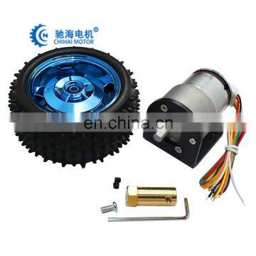 Diameter 80mm Rubber Tire smart robot Wheel+Motor Mount Bracket  +6mm connector +GM37-520  6mm shfaft DC Reduction Gear Motor