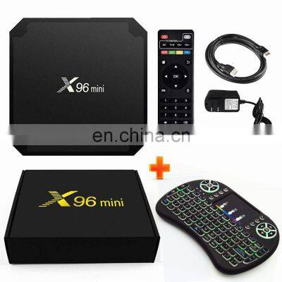 X96mini Set-Top Box Amlogic S905W Quad Core 1GB 8GB X96 Mini 2GB 16GB Android 7.1 Smart TV Box i8 Backlit