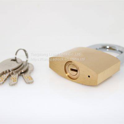 Lianyi factory cheap sale good quality solid brass body anti cut safety 60mm brass padlock with computer key