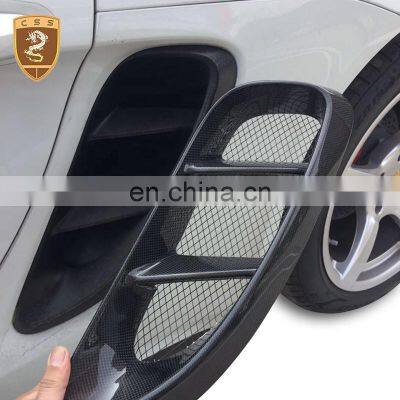 Car Tuning Carbon Fiber Side Skirts Air Vents Car Parts For Porsche Boxster 718 Autos Side Vent Air Duct Intake Covers photo-2