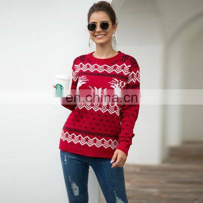 New Ugly Christmas Women's Jacquard Knitwear Long Sleeve Pullover photo-3