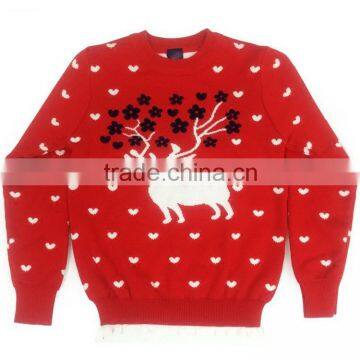 ugly christmas sweater knitting deer patterns Kid knitted Jumpers