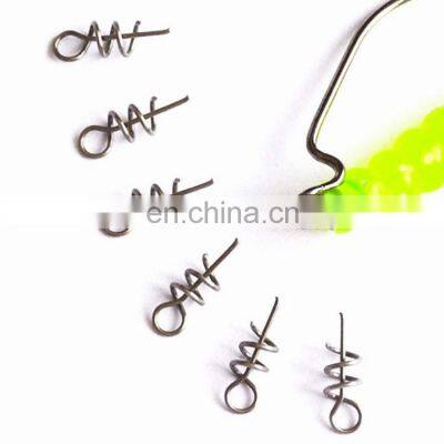 Hot Sale 50pcs Soft Bait Lure Crank Hook Connector Fixed Latch Fishing Tackles Stainless Steel Spring Lock Pins