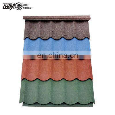 Professional Back Red And Grey Decorative Roman Roof Tile Stone Coated Roof Tile Roofing Tile photo-2