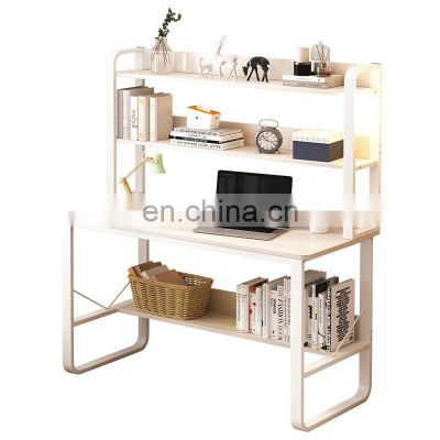 hot selling bedroom furniture laptop desk wooden study learning small modern simple computer table office desk with bookshelf