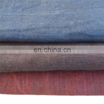 soft Enzyme wash plain yarn dyed stone washed  100% linen fabric for garment