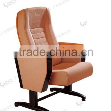 Moveable steel leg folding armchair auditorium seating design HJ68C-E