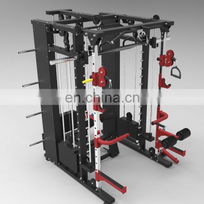 ASJ-S122 multifunctional trainer squat smith latpull down row machine  fitness equipment machine commercial gym equipment