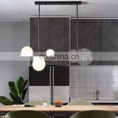 Nordic Retro Design LED Chandelier For Dining Room Kitchen Living Room Bedroom Lounge Glass Ball Pendant Lamp G9 Hanging Light photo-4