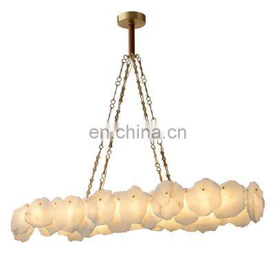 Marble lamp living room chandelier villa duplex building dining room bedroom European style luxury chandelier