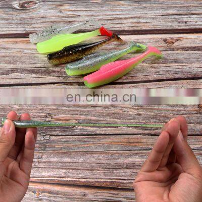 JOHNCOO 6pcs/lot Soft Grubs 6cm 2.3g T Tail Lure Soft Lure Swim Bait Fishing Lures photo-2