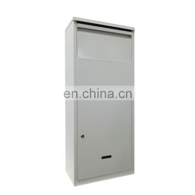 Anti-theft Design -Modern Parcel Drop Box Delivery Box Outdoor Steel Mailbox