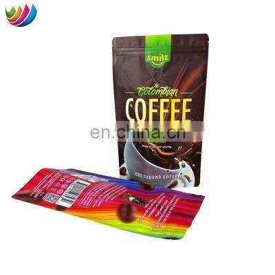 Custom Printed 50g 250g 500g 1kg Stand up Pouch Packaging Wholesale Coffee Bag With Valve and Zipper photo-3