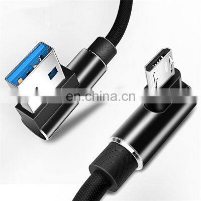 Wholesale Quick Charger Support Data Transmit 90 Degree Cable Fast Charging USB Data Cable