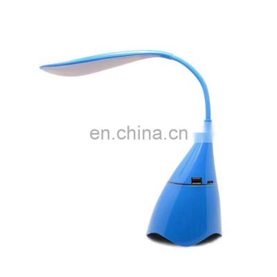 Contemporary Custom Bedroom White Touch Control Table Lamp With Blue tooth Speaker