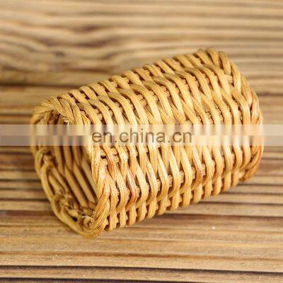 Collection Of Rattan Napkin Rings in Oval Shape Cheap Wholesale Tableware Set Napkin Holder Rings Wovenmade in Vietnam photo-3