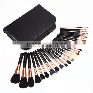 29pcs Black color kit with multi-functional professional makeup brush set for makeup with zip bag