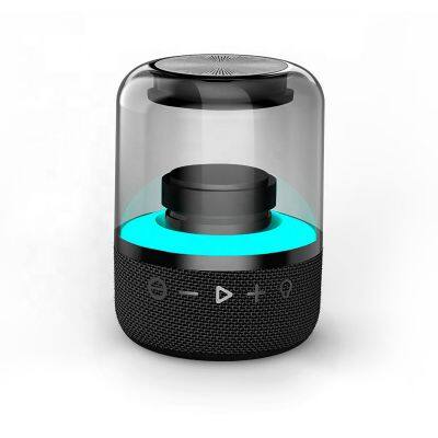 Bluetooth Speaker LED Colorful Atmosphere Light TWS Speaker Transparent Black Battery Plastic Wireless Bocinas Bluetooth Active