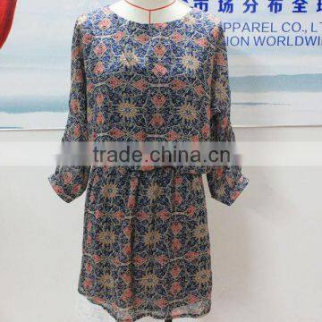 baroque style chiffon half sleeve latest dress designs photos