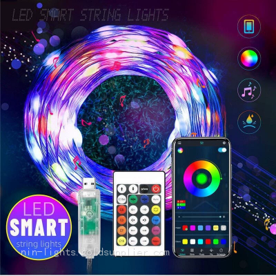 Colorful outdoor decoration Christmas light belt mobile phone Bluetooth APP intelligent point control RGB atmosphere marquee light belt