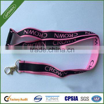 Professional and technical dye printing OEM jacquard lanyard