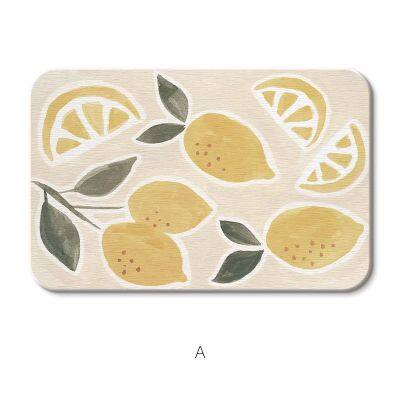 Wabi sabi style custom printing diatomite stone bath mat for bathroom