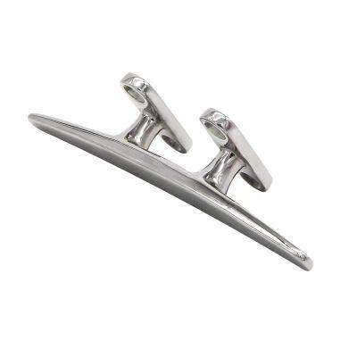 Heavy Duty 316 Stainless Steel Marine Grade Flat Top Low Silhouette Trimline Cleat Dock Cleat for Boats Sailboats photo-2