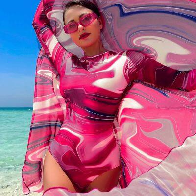 Modest Activewear Swimwear Burkini Set Full Coverage Swimwear photo-4