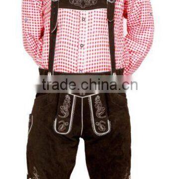 German Bavarian Oktoberfest Trachten Short Length Lederhosen