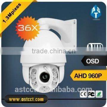 AHD Camera PTZ 36X zoom 6inch 150 Meter 1.3 Megapixel PTZ Outdoor Camera with Wiper AHD IR High Speed Dome Camera support ip66