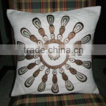 Cotton embroidered cushion cover