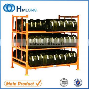 Heavy duty foldable metal welded tire rack