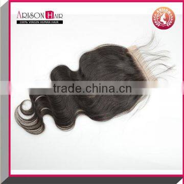 Arison Hair wholesale cheap stock silk base lace closure three part