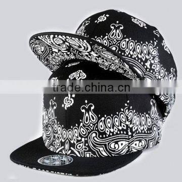 black print hip pop snapback hats