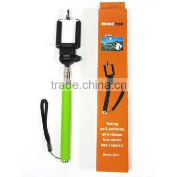 Colorful Wireless Self Camera Monopod Selfie Stick With Custom Logo for Ios and Android