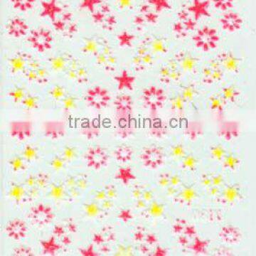 star and heart water transfer nail art stickers