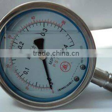 "economical brass 90mm watertight silicone oil filled gauge