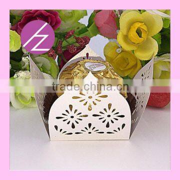 Chocolate Packing Box Laser Cut Pearl Paper Chocolate Box CB-3