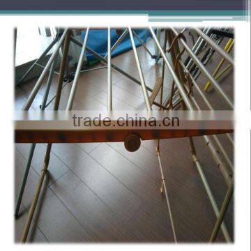 Folding Steel Wooden Color Baby Clothes Dryer Stand photo-5