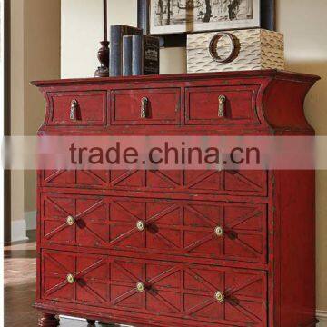 American Classical Dresser With Mirror, Solid Wood Dresser photo-5