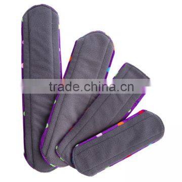 Feminine Reusable washable menstrual pad absorbent bamboo charcoal pads