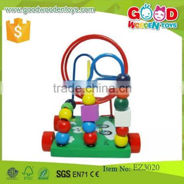 continued hot sale rolling beads maze OEM wooden colorful kids maze toys EZ3020